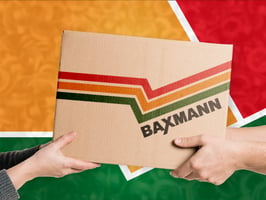 O que está embarcado em uma caixa de produtos Baxmann?