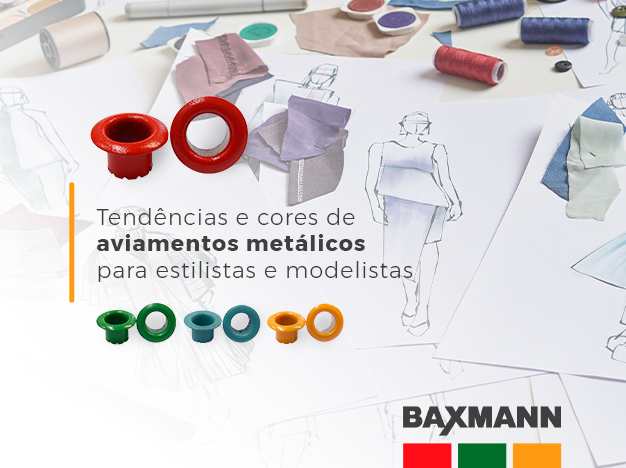 Tendências e cores de aviamentos metálicos para estilista e modelista